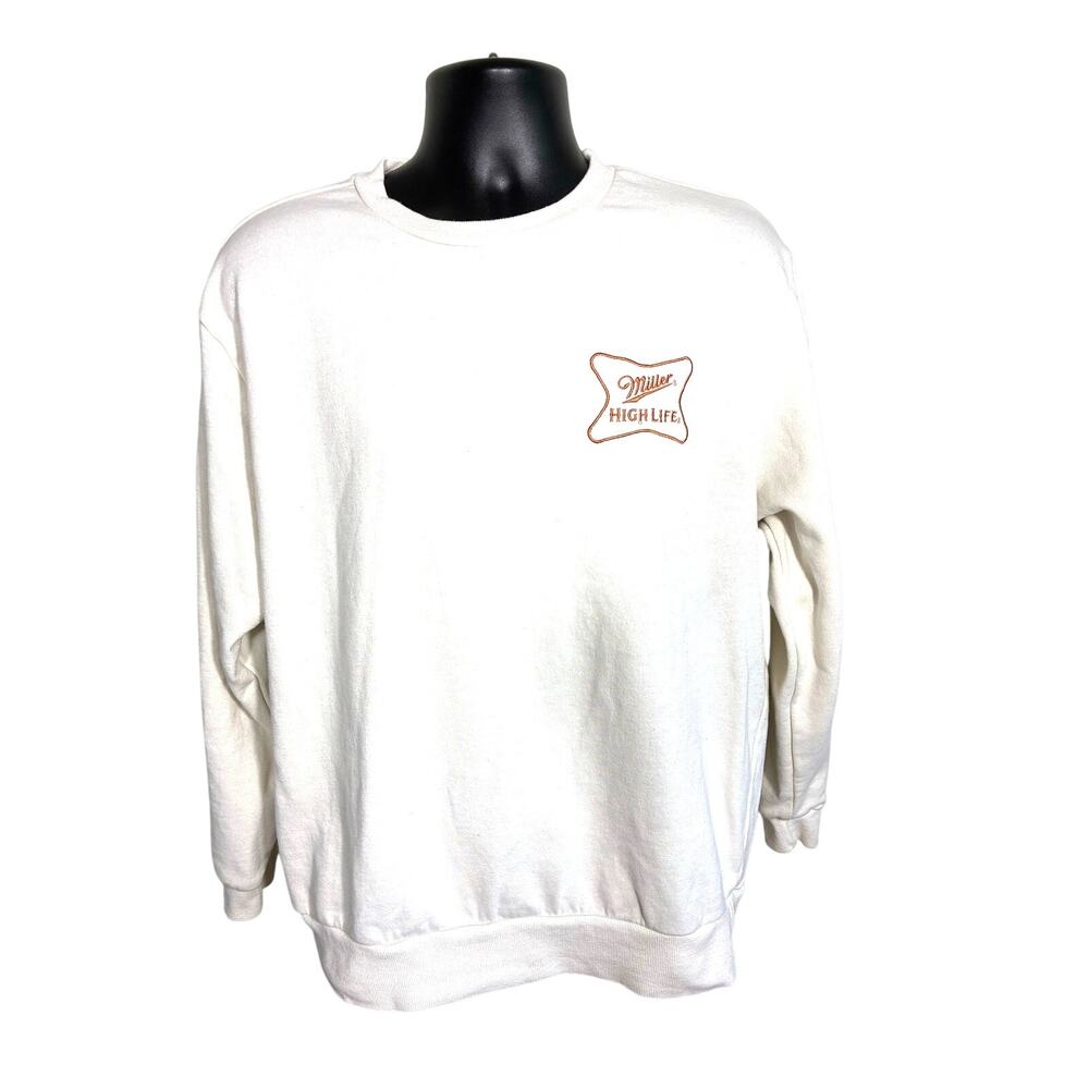 Miller High Life Sweatshirt Crewneck Beer Logo Size M
